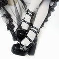 High heels and thick soled shoes