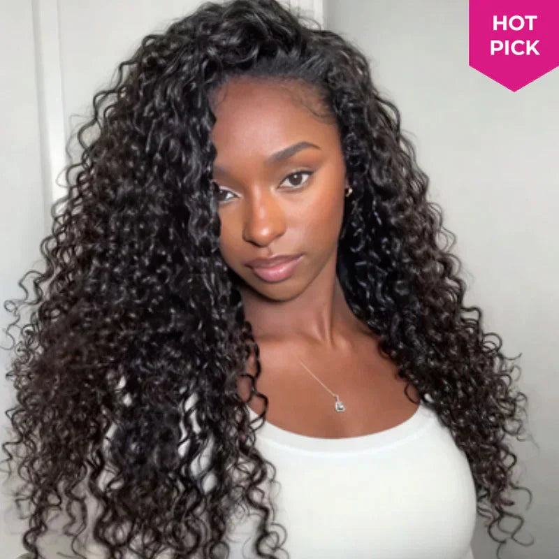 300 Density Burmese Curly Human Hair Wigs For Women 4C Afro Kinky Culry 3 IN 1 Half Wigs Human Hair Wigs 100% Human Hair On Sale
