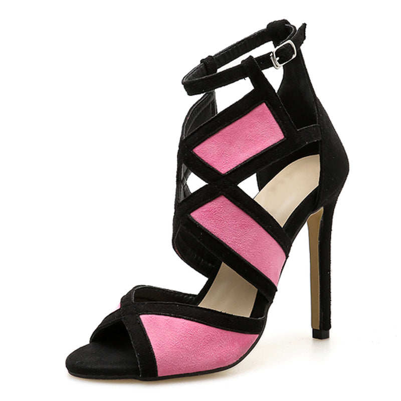 Eilyken New Desiger Sexy Women Sandals Hollow out Buckle Strap High Heels Bridesmaid Bridal Wedding Pumps Sandals size 35-40