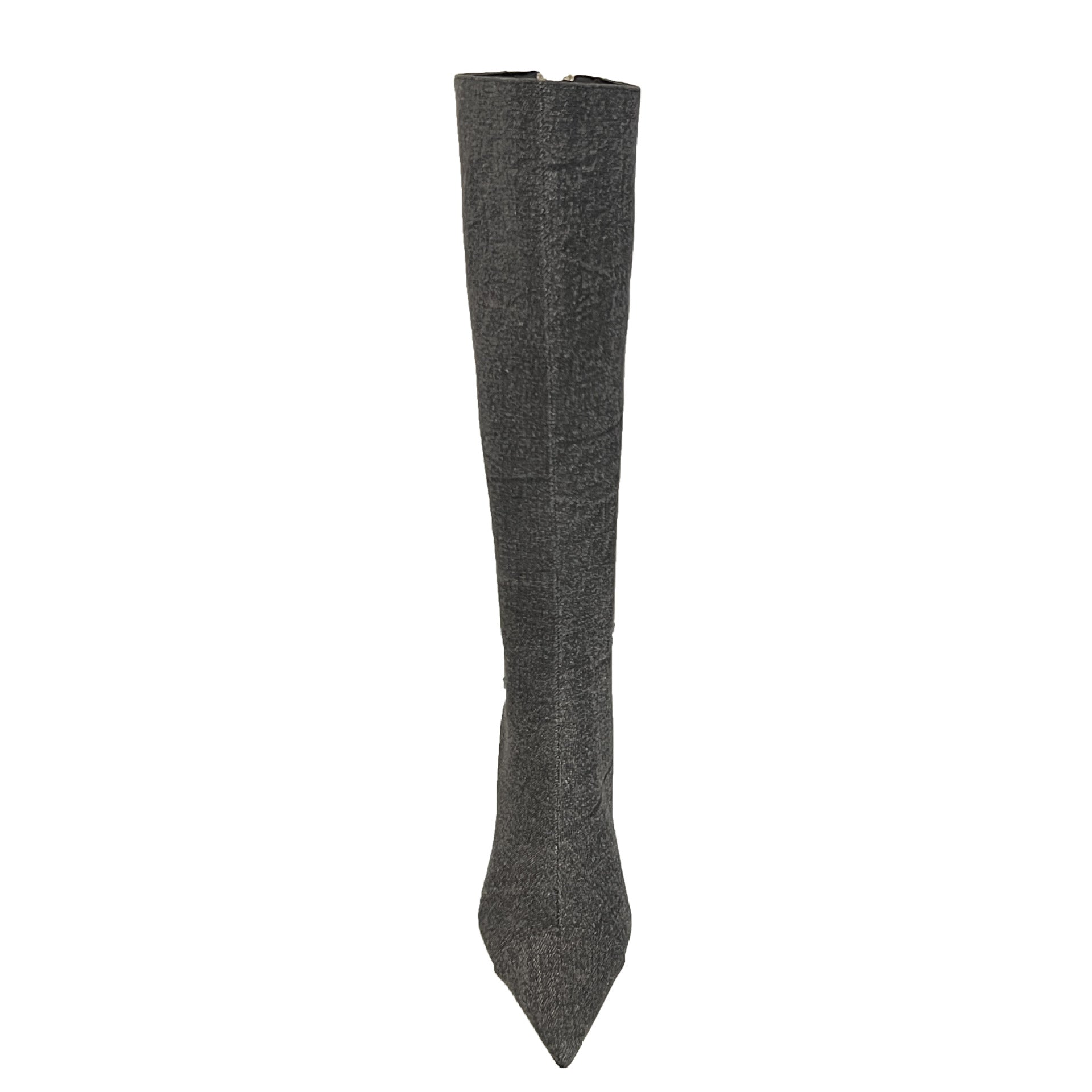 New Autumn Thin Heels Long Booties Ladies Knee-High Boots Fashion Dress Zipper Pointed Toe Women Shoes