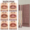 6pcs Velvet Matte Lip Liner Pencils Set Long-Lasting Non-Drying Perfect for Lining Filling Lips Versatile for All Skin Typ