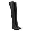 Tight High Boots Sexy Fashion Women Over-The-Knee Boots Autumn Winter Pointed Toe Genuine Leather High Heels Shoes Woman