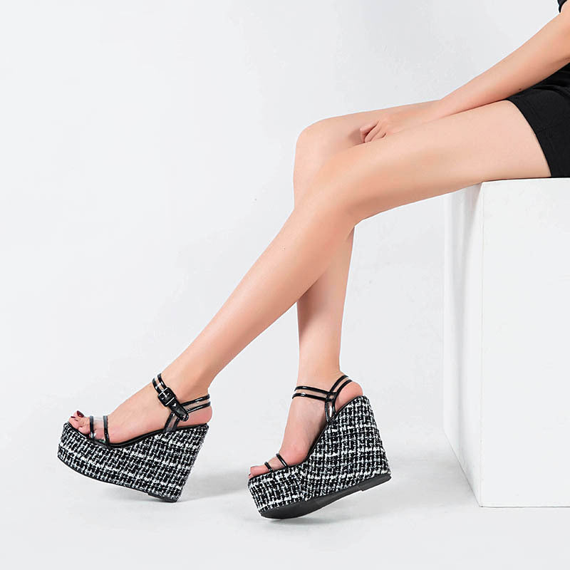 Wedge Heel Sandals Fashion New Women's Shoes Transparent Straps Platform High Heels