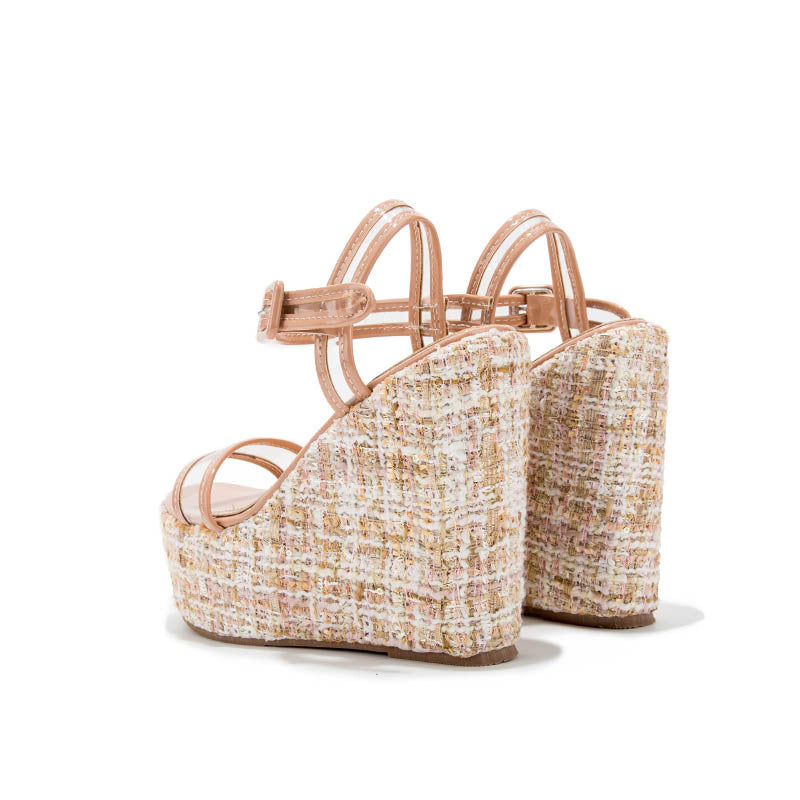Wedge Heel Sandals Fashion New Women's Shoes Transparent Straps Platform High Heels