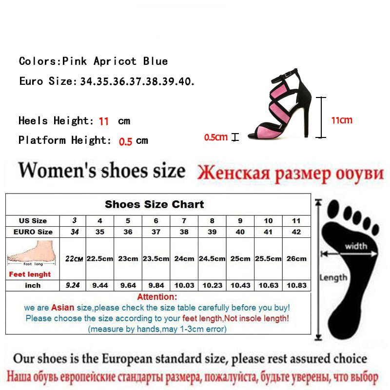 Eilyken New Desiger Sexy Women Sandals Hollow out Buckle Strap High Heels Bridesmaid Bridal Wedding Pumps Sandals size 35-40