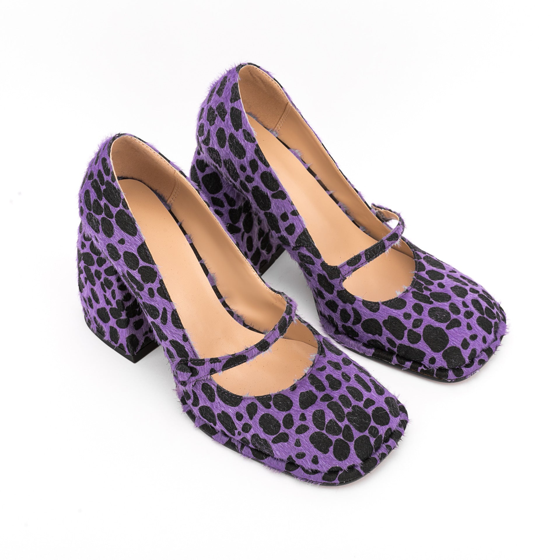 Brand Women's 9.5cm High Heels High Quality Sexy Leopard Buckle Single Shoes 34-45 Size Wedding Bride Party Women's Shoes