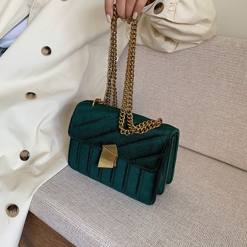 Luxury Handbags Women Bags Designer Shoulder Vintage Velvet Chain Evening Clutch Bag Messenger Crossbody Bags For Women