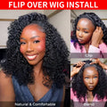 300 Density Burmese Curly Human Hair Wigs For Women 4C Afro Kinky Culry 3 IN 1 Half Wigs Human Hair Wigs 100% Human Hair On Sale