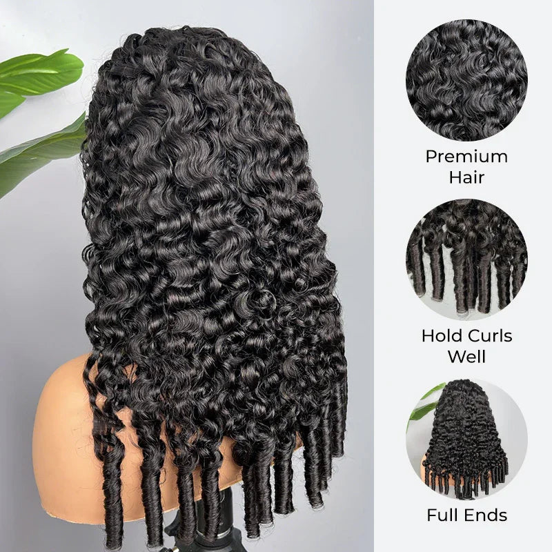 300 Density Burmese Curly Human Hair Wigs For Women 4C Afro Kinky Culry 3 IN 1 Half Wigs Human Hair Wigs 100% Human Hair On Sale